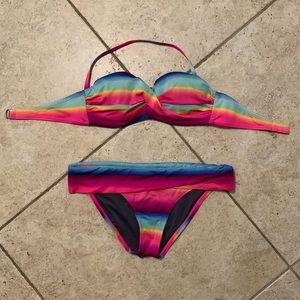 Victoria’s Secret Rainbow Striped Bikini